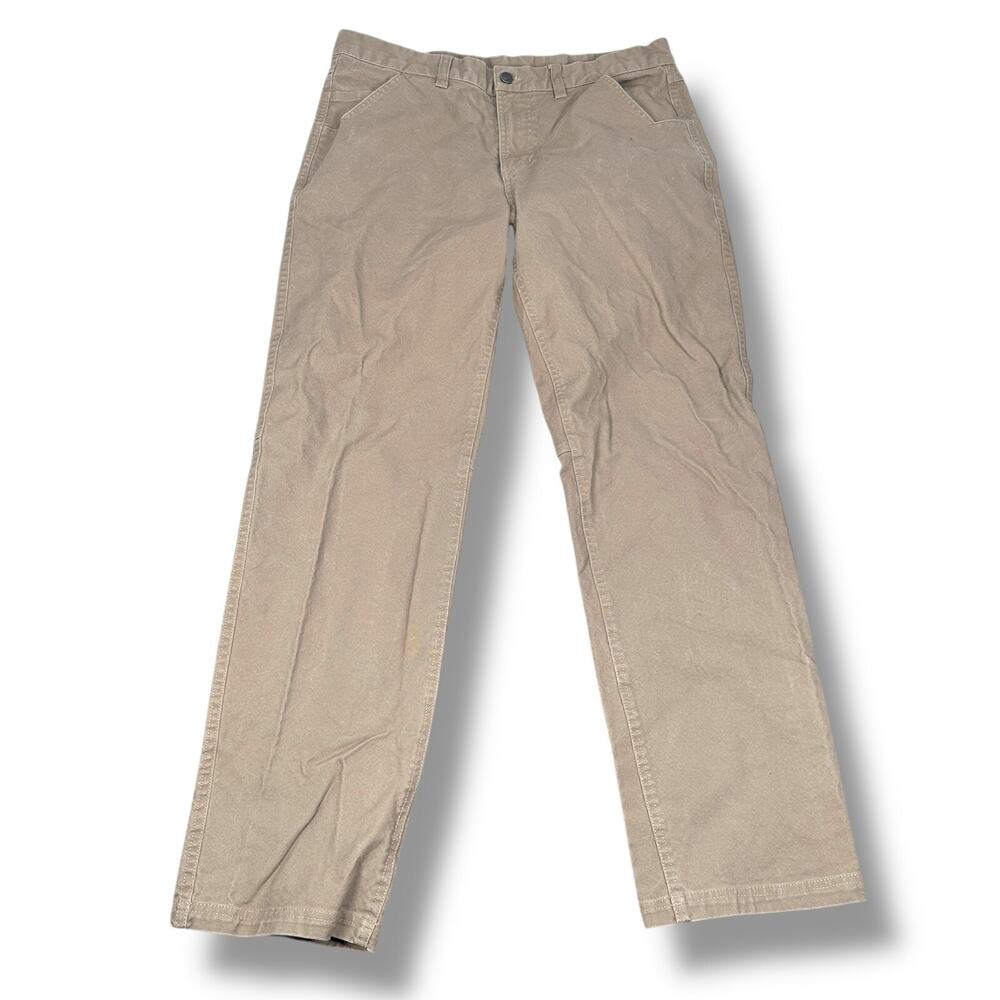 Free Fly Canvas Field Pants Men’s 36 x 32 Desert Taupe Tan Cotton Stretch Chino